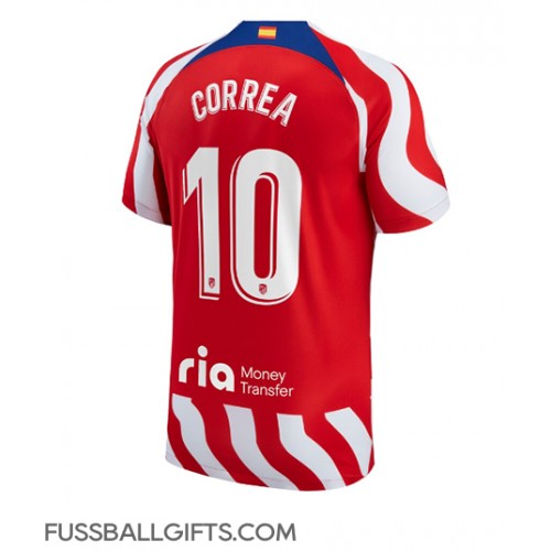 Atletico Madrid Angel Correa #10 Fußballbekleidung Heimtrikot 2022-23 Kurzarm